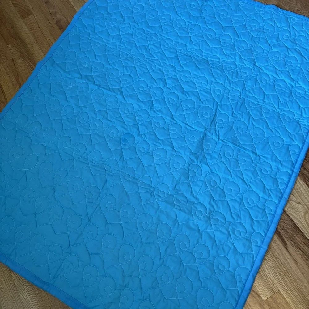 Handmade Animal Baby Blanket Quilt Blue 54